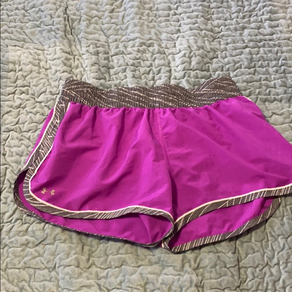 Under armour purple athletic shorts